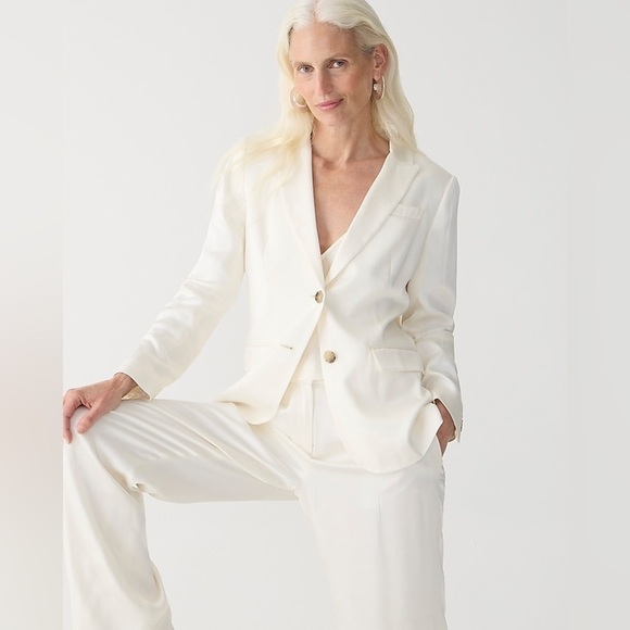J. Crew Jackets & Blazers - J Crew Long Parke blazer in luster crepe BT534